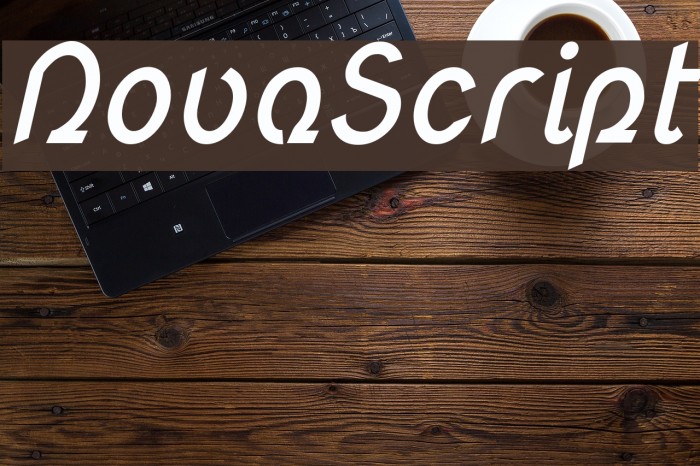 NovaScript Font examples