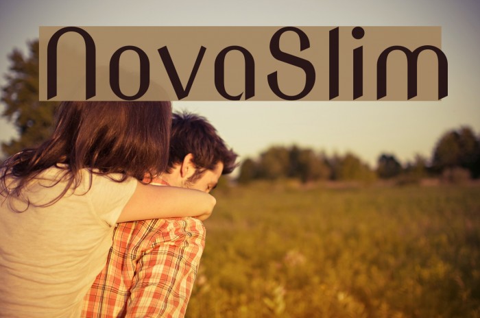 NovaSlim Font examples