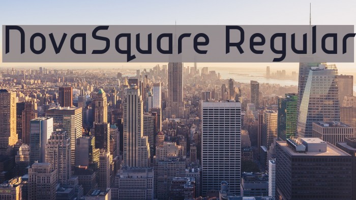 NovaSquare Regular Font examples