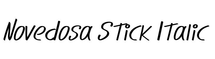 Novedosa Stick Italic  font caratteri gratis