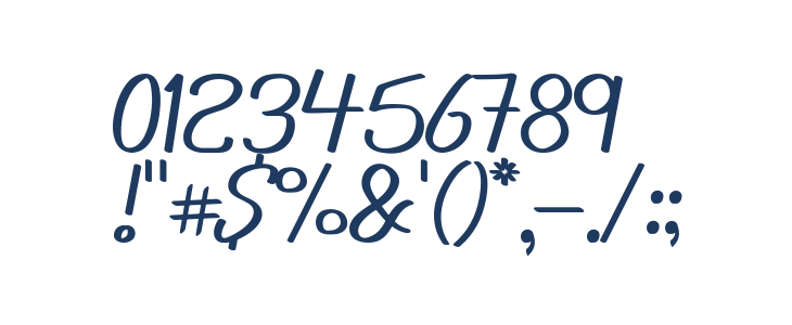 Novedosa Stick Italic Other Characters