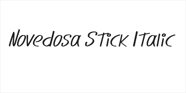 Novedosa Stick Italic Logo