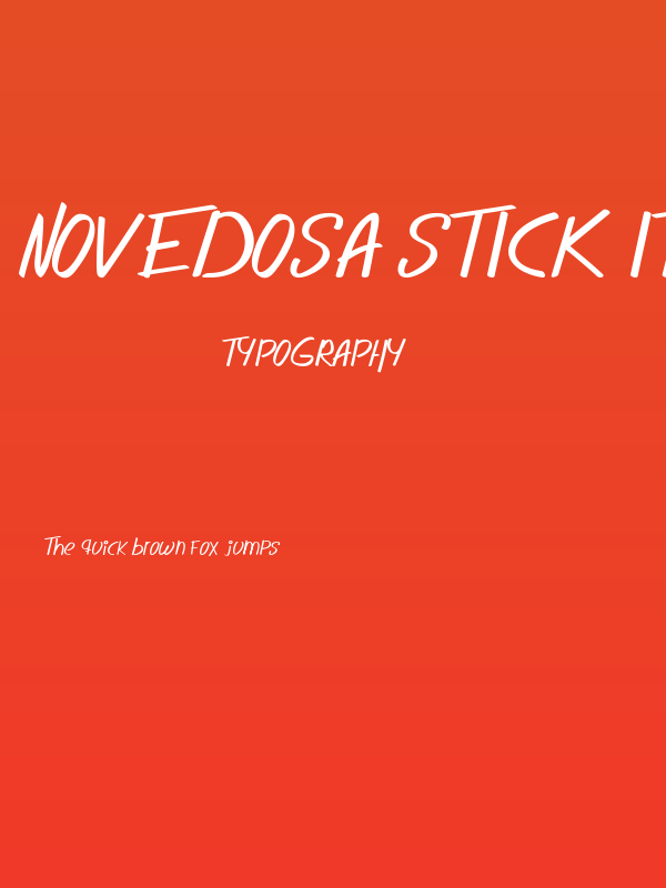 Novedosa Stick Italic Poster