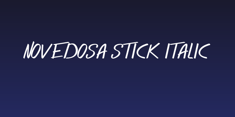Novedosa Stick Italic Social Header