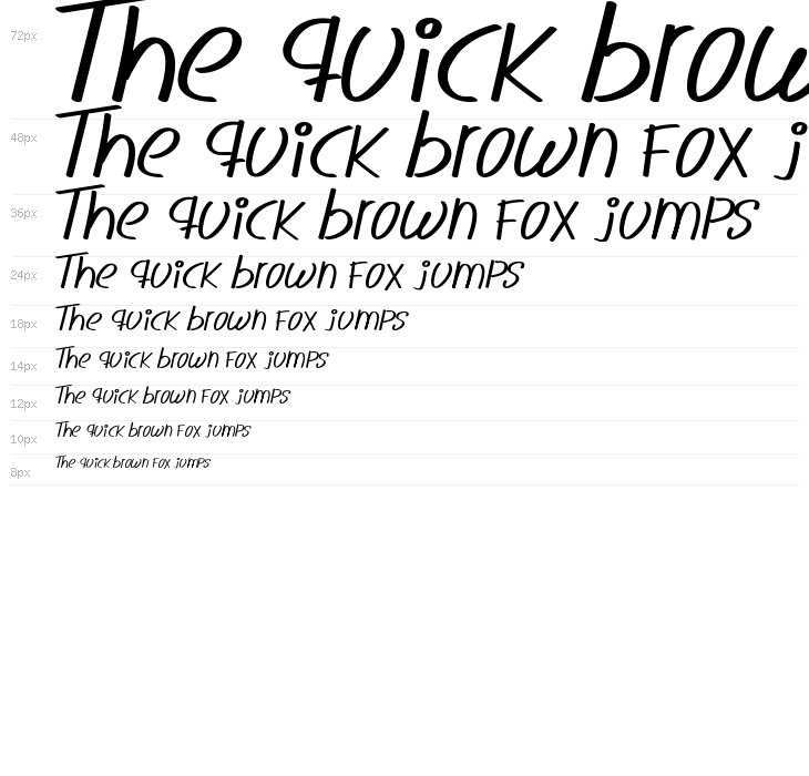 Novedosa Stick Italic Waterfall