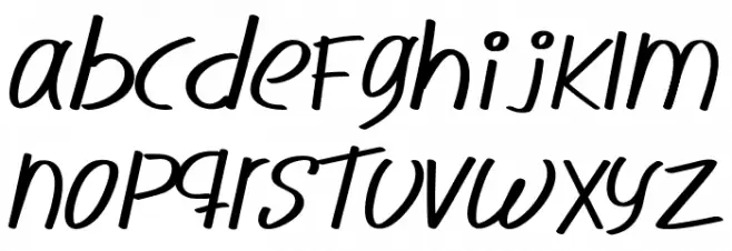Novedosa Stick Italic Fuentes MINÚSCULAS