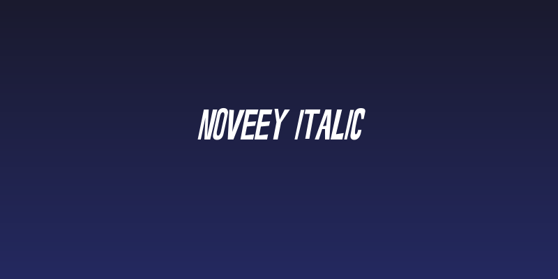 Noveey Italic Social Header