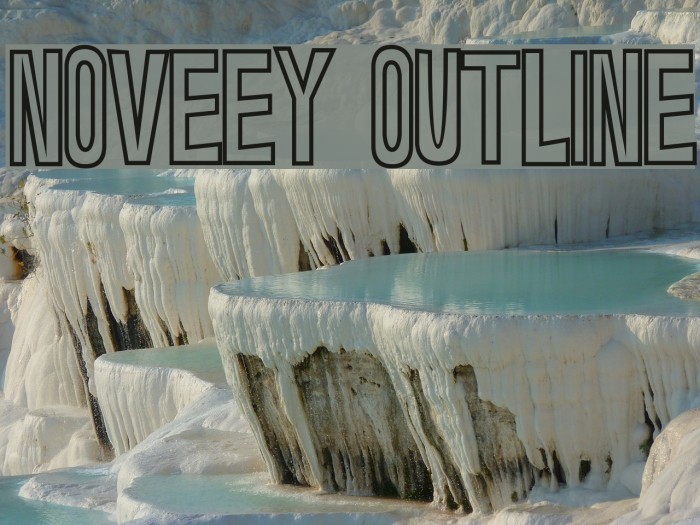 Noveey Outline Font examples