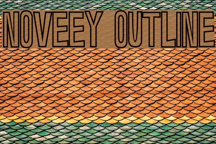 Noveey Outline Font examples