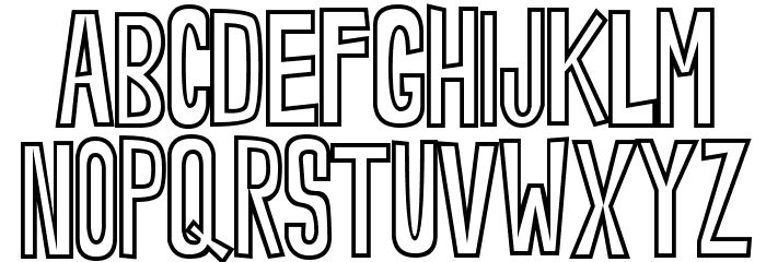 Noveey Outline Font LOWERCASE