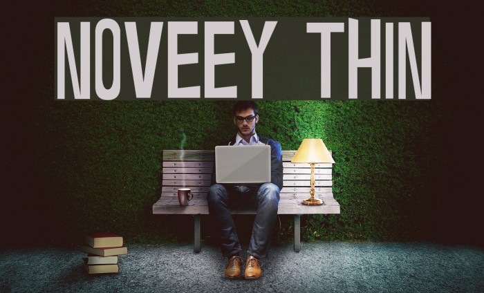 Noveey Thin Font examples