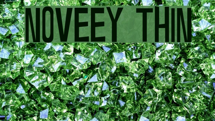 Noveey Thin Font examples