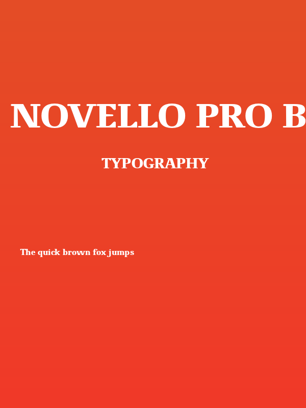 Novello Pro Bold Poster