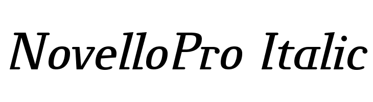 NovelloPro-Italic Font - FFonts.net