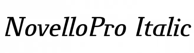 NovelloPro-Italic  Frei Schriftart Herunterladen