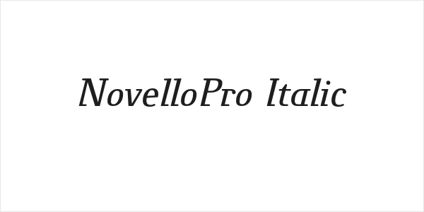 NovelloPro-Italic Logo