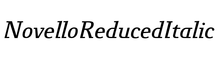 NovelloReduced-Italic  Fuentes Gratis Descargar