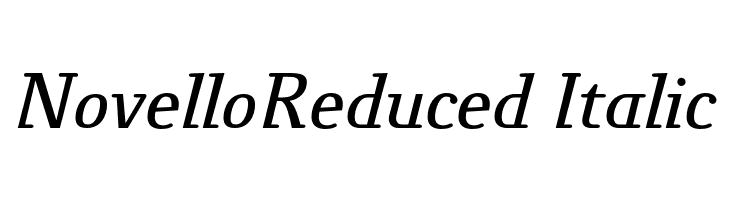 NovelloReduced-Italic  免费字体下载