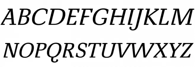 NovelloReduced-Italic Font UPPERCASE