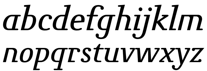 NovelloReduced-Italic Font LOWERCASE