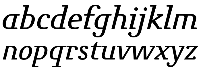 NovelloReduced-Italic Font LOWERCASE