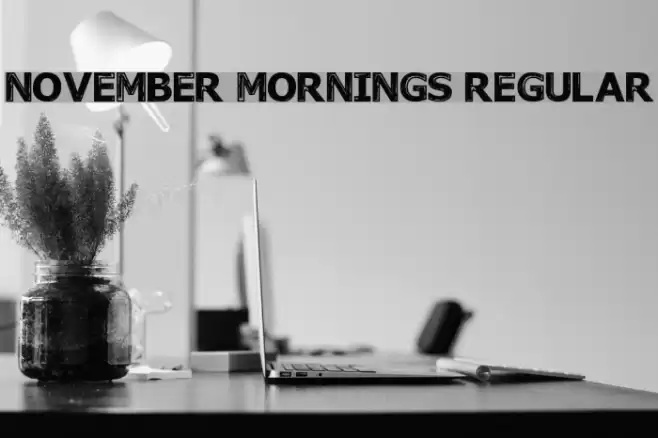 November Mornings Regular フォント examples