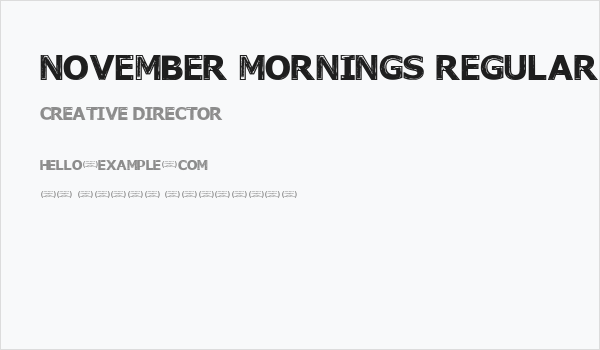November Mornings Regular Business Card