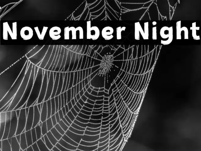 November Night Font examples