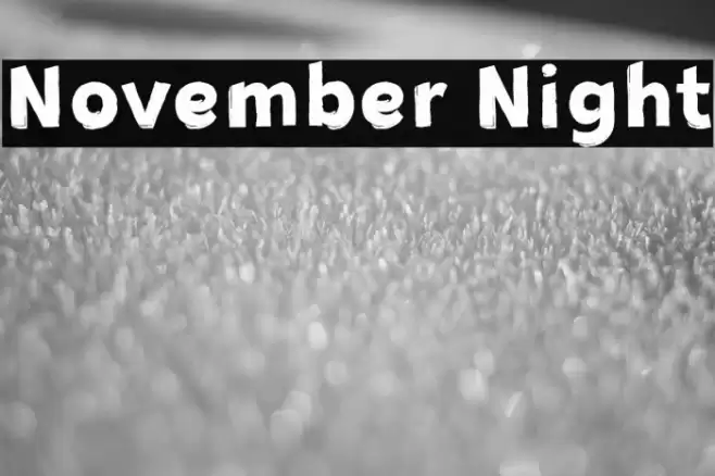 November Night Font examples