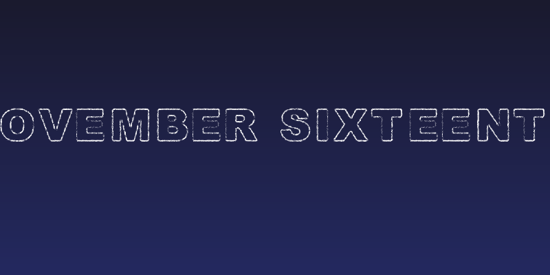 November Sixteenth Social Header