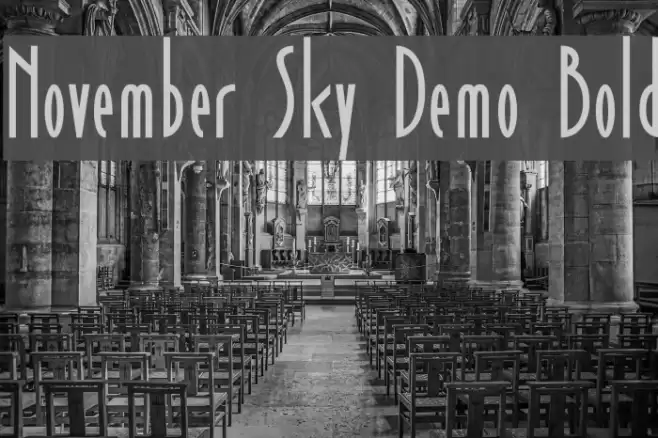 November Sky Demo Bold Fonte examples
