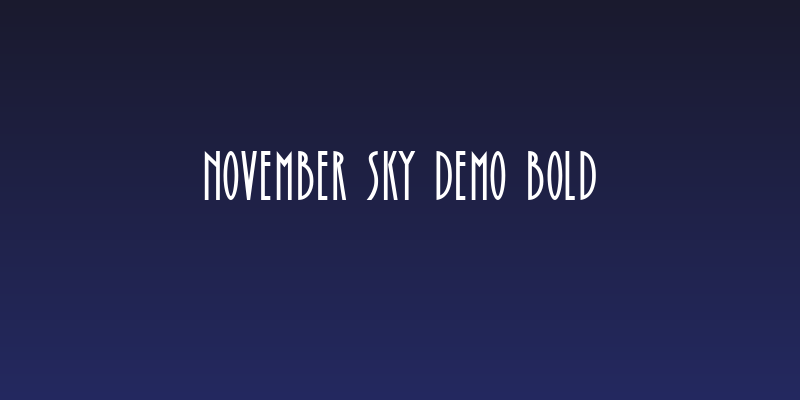 November Sky Demo Bold Social Header
