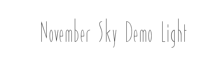 November Sky Demo Light  नि: शुल्क फ़ॉन्ट्स डाउनलोड