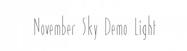 November Sky Demo Light  Descarca Fonturi Gratis