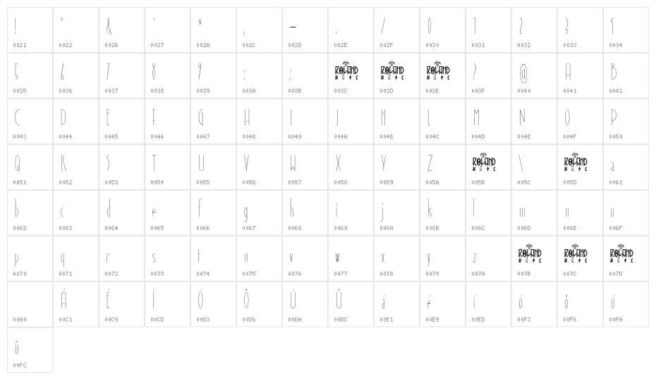 November Sky Demo Light Character Map