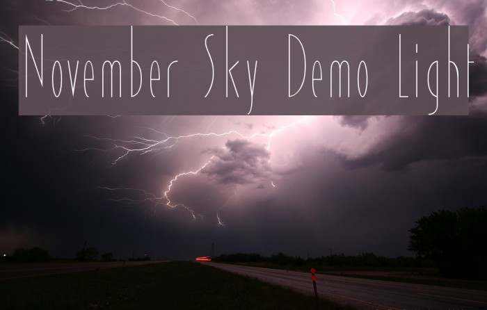 November Sky Demo Light Fuentes examples