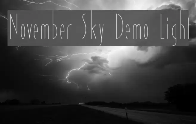 November Sky Demo Light Font examples