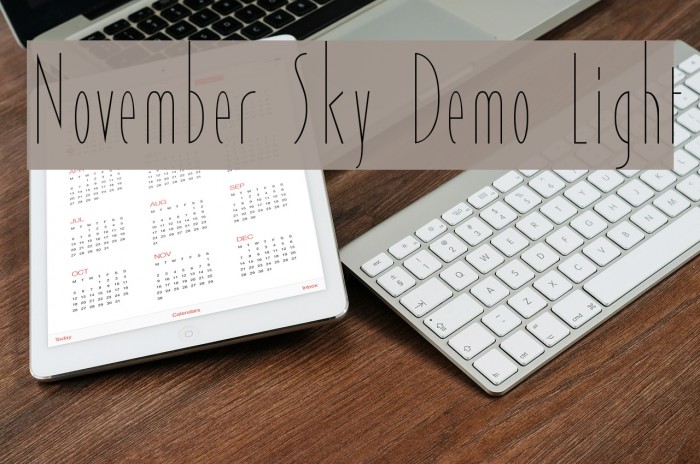 November Sky Demo Light Fuentes examples
