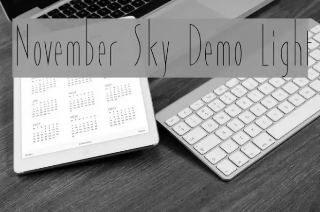 November Sky Demo Light Font examples