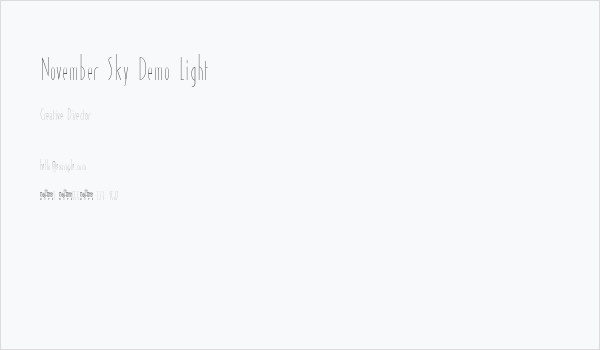 November Sky Demo Light Business Card