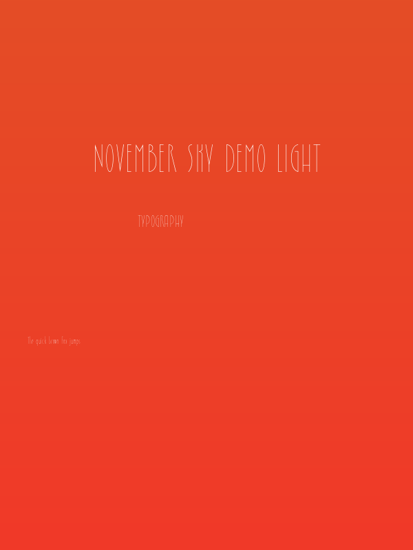 November Sky Demo Light Poster