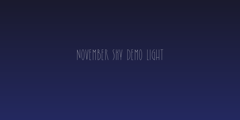 November Sky Demo Light Social Header