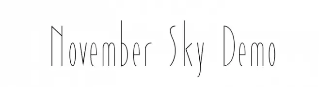 November Sky Demo  フリーフォントのダウンロード