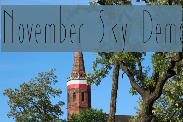 November Sky Demo Font examples