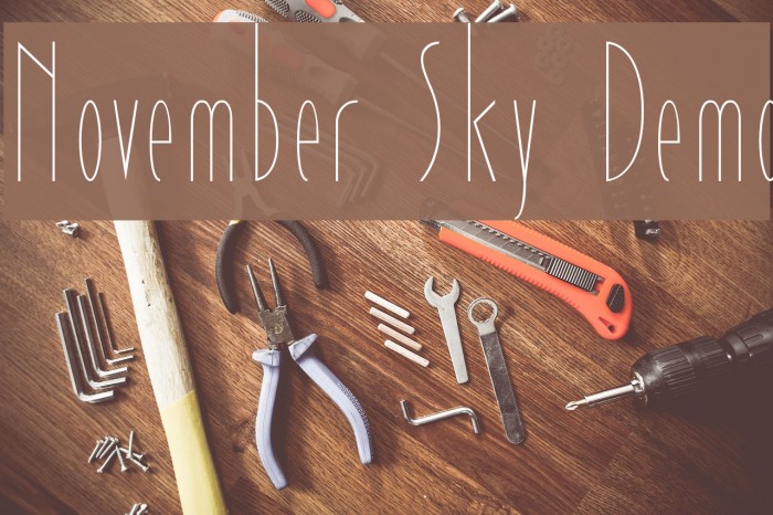November Sky Demo Font examples