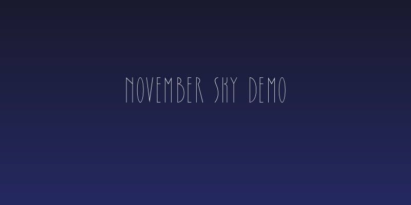 November Sky Demo Social Header