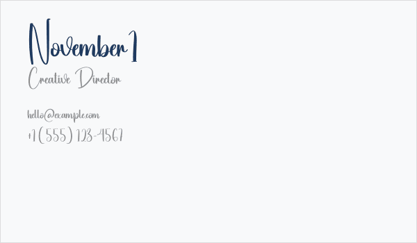 November1 Business Card
