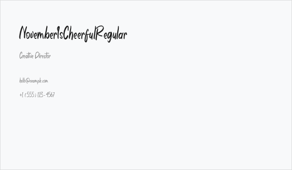 NovemberIsCheerfulRegular Business Card