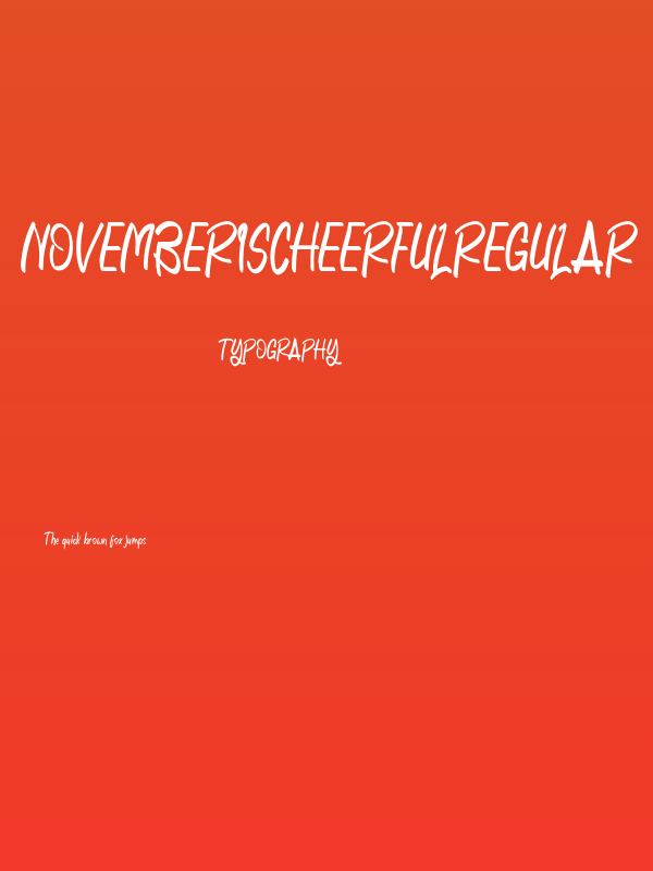 NovemberIsCheerfulRegular Poster