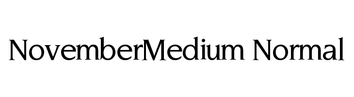 NovemberMedium Normal Font